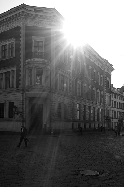 Riga's Historic Building Basking in Sunlight