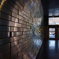 Memorial Wall of Personalized Plaques in a Modern European Building