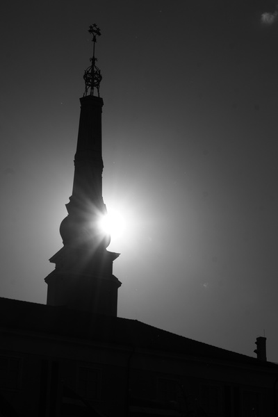 Church Silhouette Under the Moon