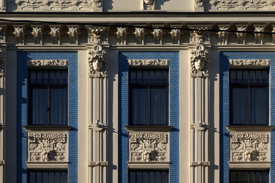 Historic Building Façade in Riga, Latvia