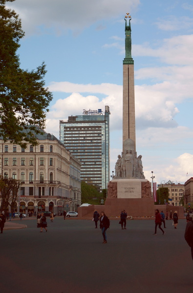 Magnificent Riga Tower Against a Clear Sky