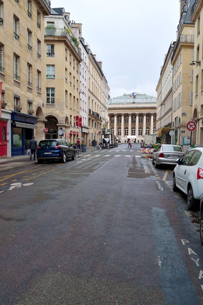 Quiet Parisian Street on a Rainy Day