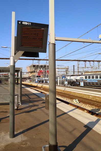 Metro Station Signboard with Timetable Information
