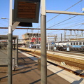 Metro Station Signboard with Timetable Information