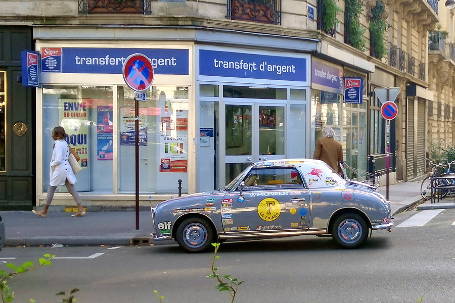 Vintage Car on a Parisian Street