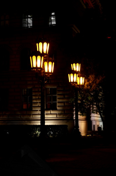 Midnight Mood: Riga's City Hall Illuminated