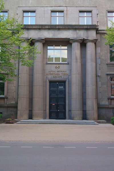 Historic Building Entrance in Riga, Latvia