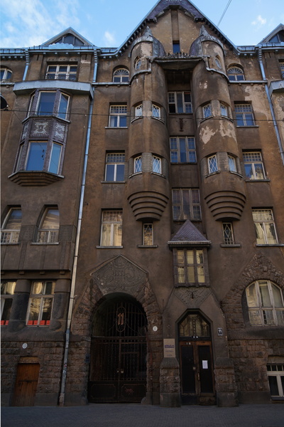Historic Art Nouveau Building in Riga, Latvia