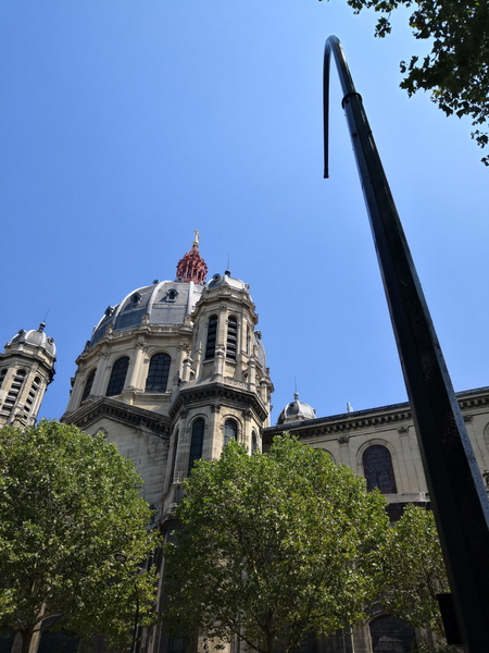Gothic Cathedral Under a Partly Cloudy Sky, Paris, France