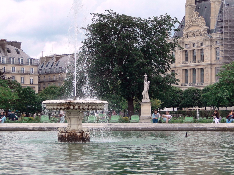 Serene Fountain in a Park, Paris