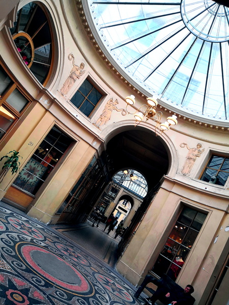 Architectural Atrium with Glass Ceiling