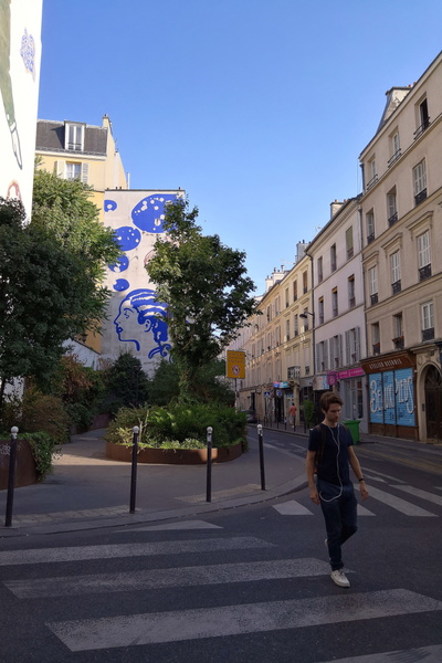 Vivid Parisian Street Scene
