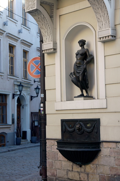 Greek Style Statue in Riga's Old Town