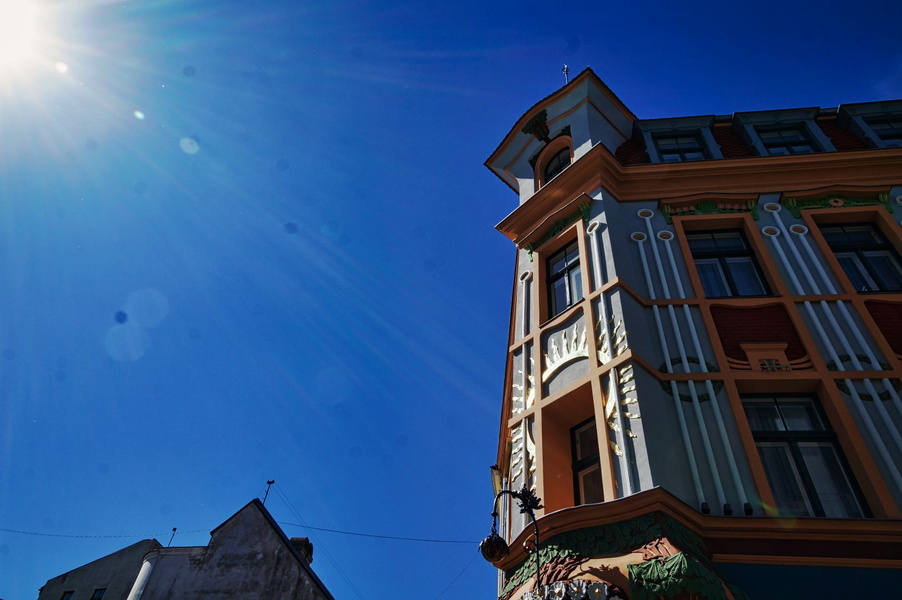 Residential Building in Riga, Latvia - A Sunny Day