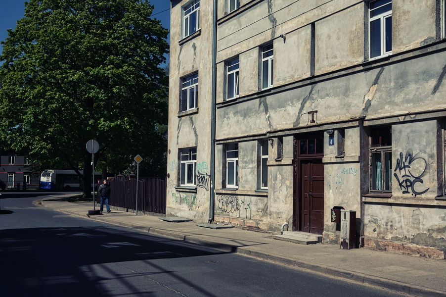 Quaint Street in Riga, Latvia
