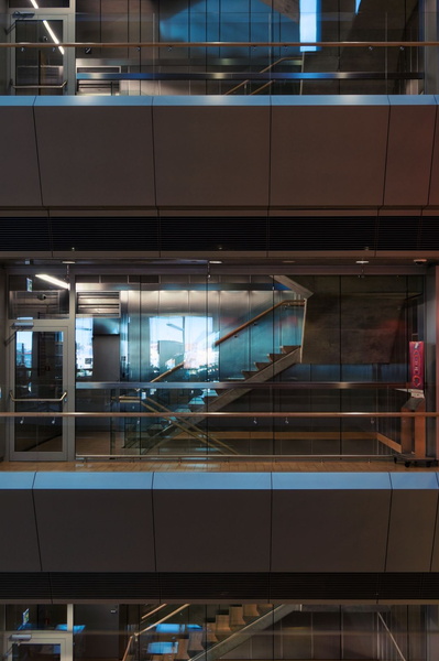 Modern Elevator in an Urban Building Lobby