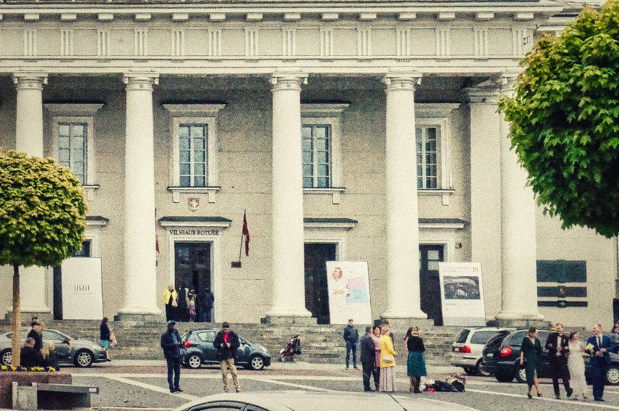 Gathering in front of the Vilnius City Hall