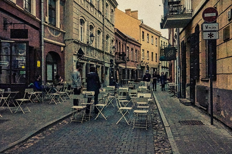 Night in Old Town Vilnius