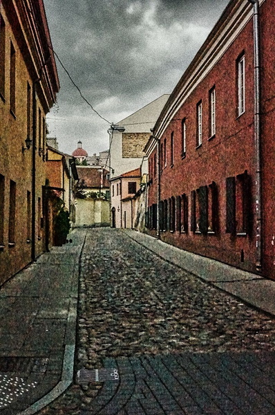 Serene Alley in Vilnius, Lithuania