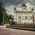 Imposing Historic Church on a Stormy Day
