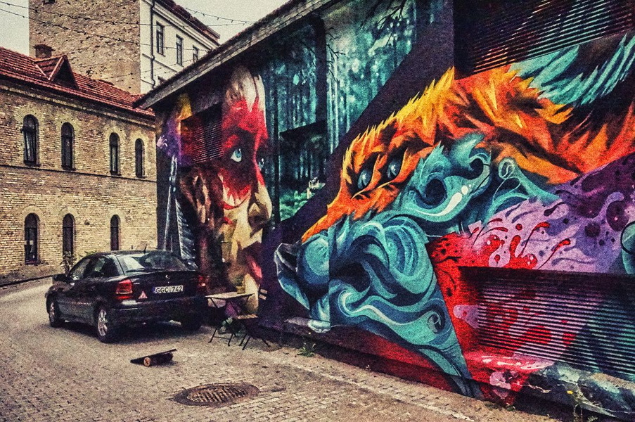 Vivid Graffiti Art in Vilnius, Lithuania