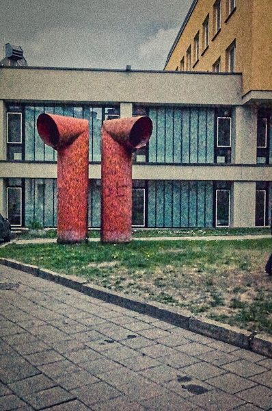 Modern Art in Front of a Contemporary Building