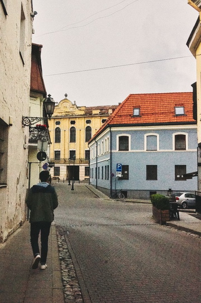 A City Street in Vilnius, Lithuania