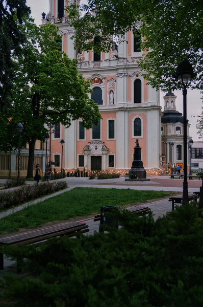 Serene European Church and Park