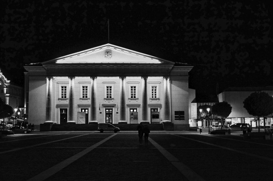 A Nighttime View of Vilnius University