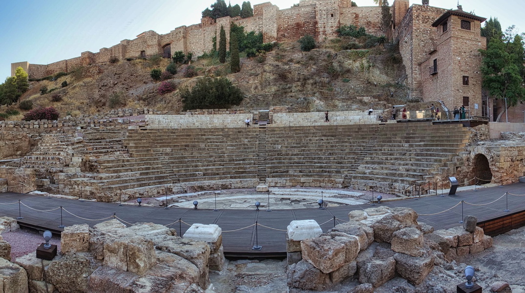 Historic Amphitheater in Malaga, Spain