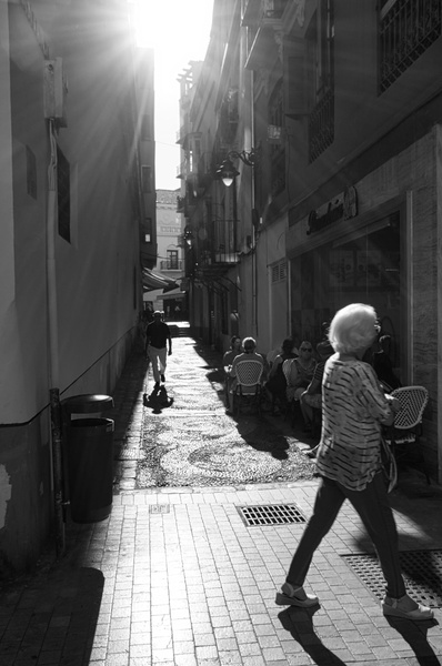A Sunlit Day in the Old City of Malaga, Spain