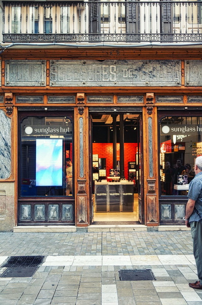 Modern Storefront in European City