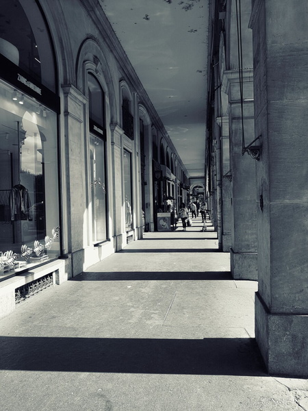 Serene Shopping Lane in Paris, France