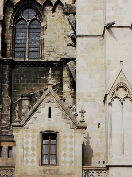 Historic Church with Stained Glass Windows in France