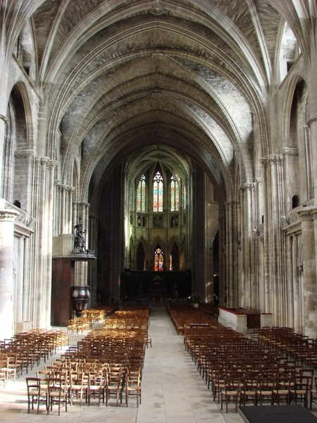 Gothic Cathedral Interior: A Serene Place of Worship