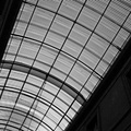 Indoor Architectural Space with Ceiling Lights and Skylight