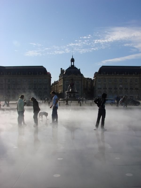 A Foggy Day in a European Square