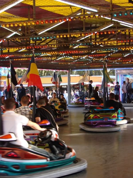 Bright and Colorful Amusement Park Ride