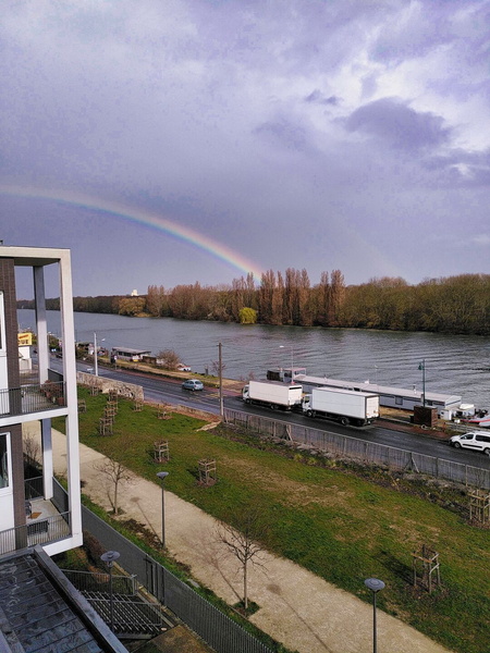 Rainbow over a River in Paris