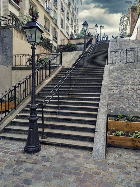 Elevated Stairs in Paris, France