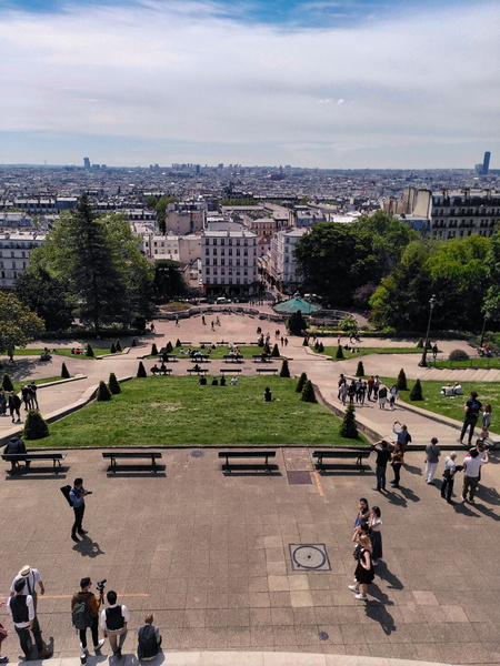 Montmartre: An Elevated Perspective from Paris' City Park