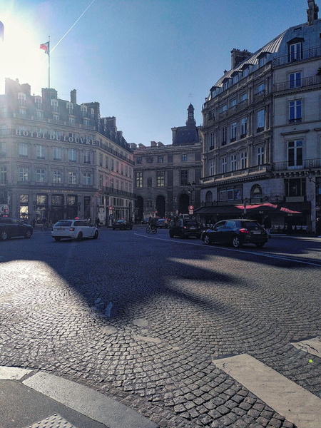 A Sunny Parisian Street Corner