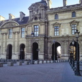 Historic Parisian Courtyard with Gothic Architecture