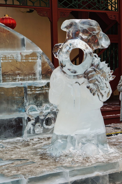 Striking Ice Sculpture at a Winter Festival in Harbin, China