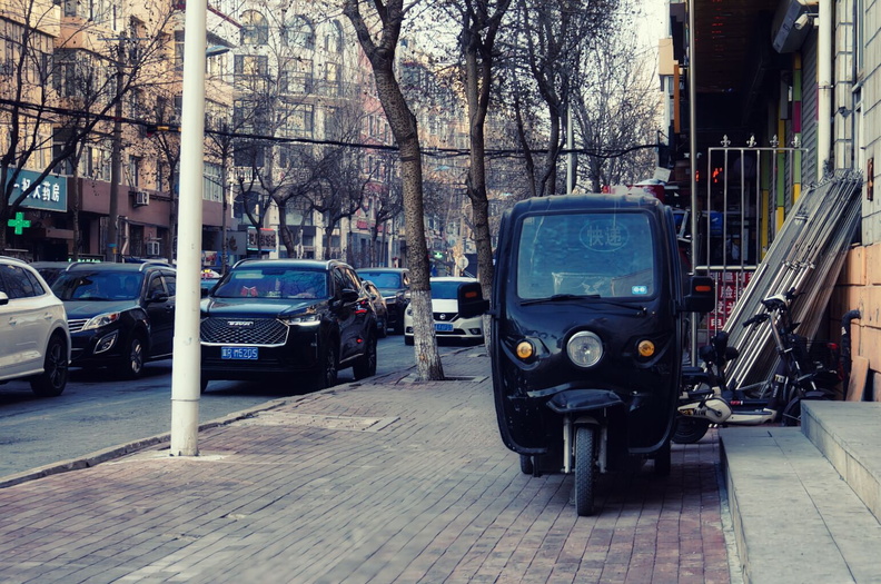 Daily Life in a Chinese City - A Delivery Cart on the Street