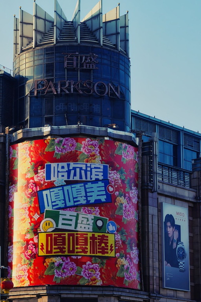 Vibrant Billboard Advertisement in Harbin, China