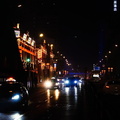 Harbin, China at Night: Rain Soaks the Streets