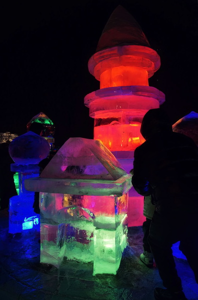 Vivid and Colorful Ice Sculptures at the Harbin Ice Festival, China