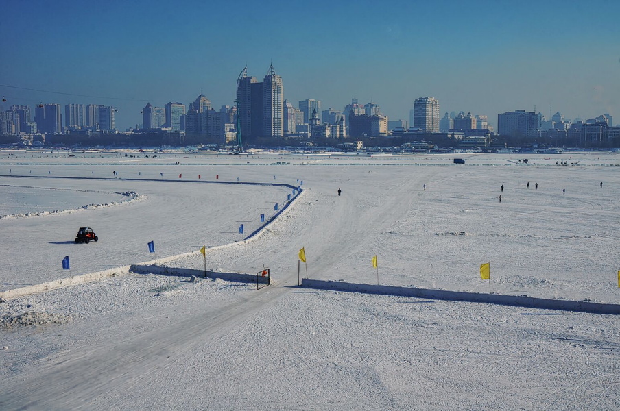 Frozen River Delta in Harbin, China