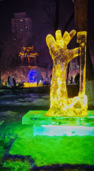 Vibrant Ice Sculptures at the Harbin Ice and Snow Festival, China